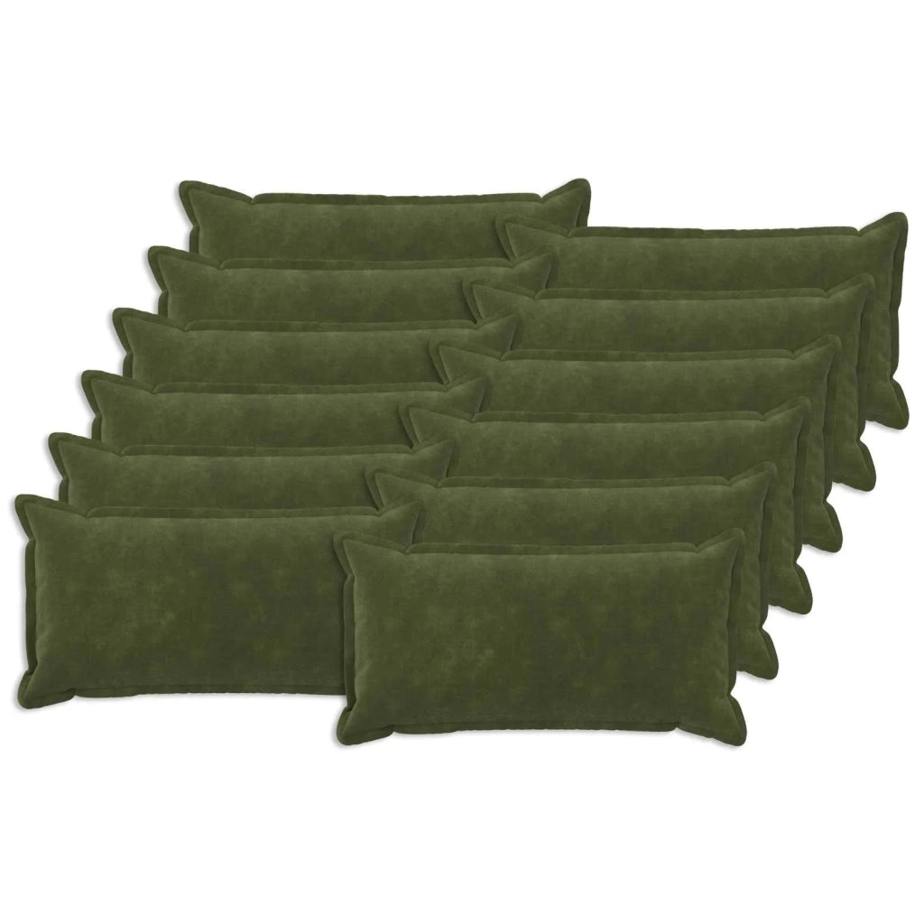 Cuscino con cuscino HOUTEN 12 pz Verde Fleece in microfibra 934035