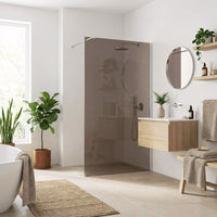 Parete Doccia Rea Flexi Brown / Chrome 90