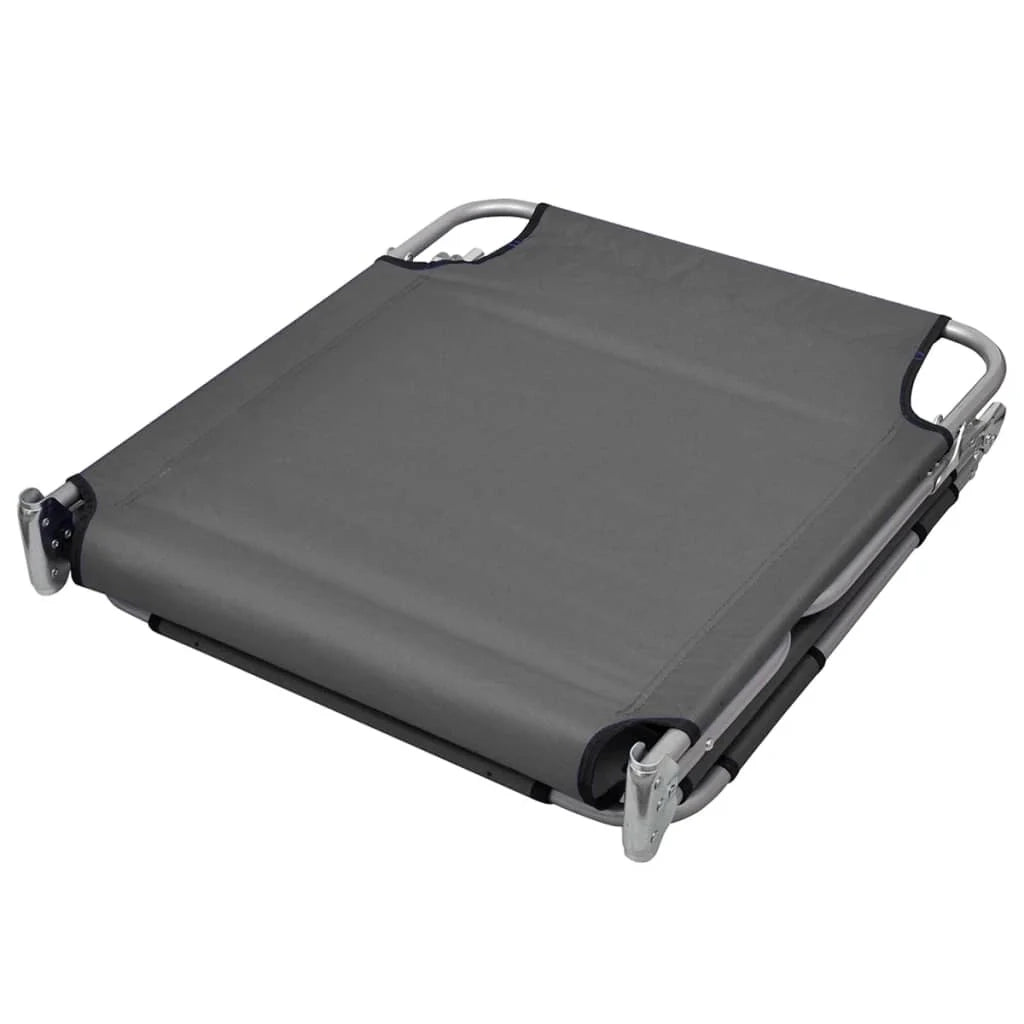 Lettino prendisole sedia a sdraio lettino prendisole letto da giardino mobili da giardino mobili da esterno pieghevoli con schienale e poggiatesta regolabili grigio 02_0012870
