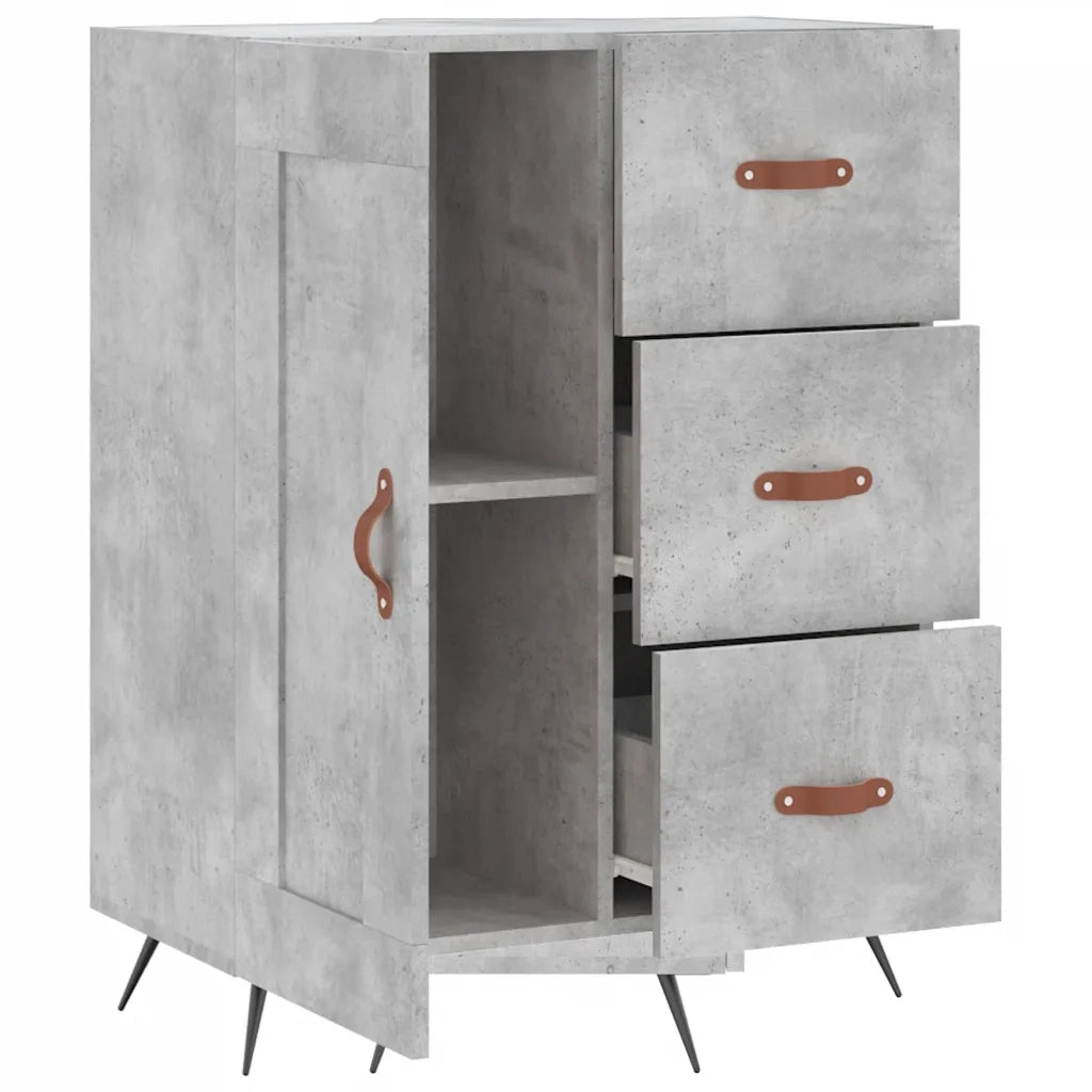 Credenza Grigio Cemento 69,5x34x90 cm in Legno Multistrato 830232