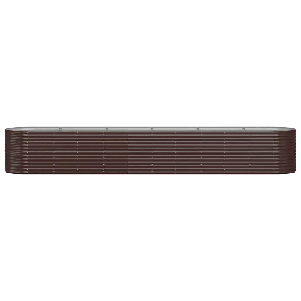 Letto Giardino Acciaio Zincato 440x80x68cm Marrone 318970