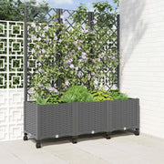 Vaso da giardino con grigliato e ruote Grigio Chiaro PP 3423059