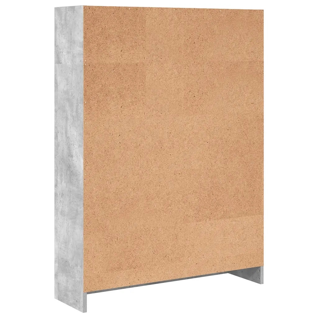 Libreria Grigio Cemento 80x24x109 cm in Legno Multistrato 857838