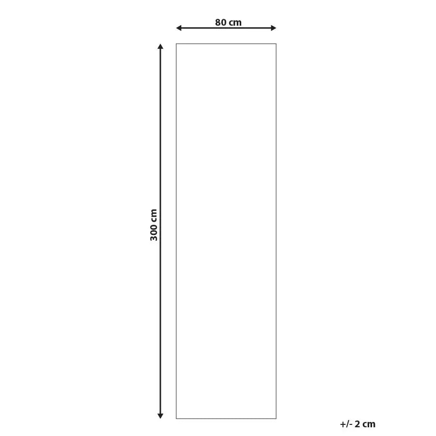 Tappeto Beige Tessuto 80 x 300 cm Moderno Solido Corridoio Per Riscaldamento a Pavimento Fondo Antiscivolo