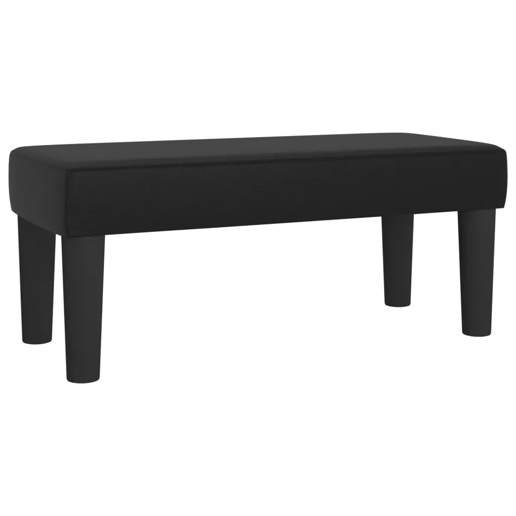 Panca Nera 70x30x30 cm in Similpelle 346632