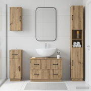 Set di Mobili da Bagno da 4 Pezzi HOORN Rovere Artigianale 3417962