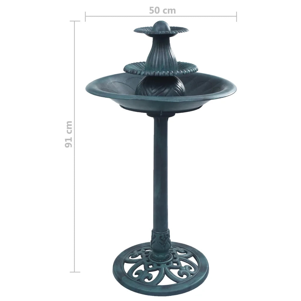 Vasca da Bagno per Uccelli con Fontana Verde 50x91 cm in Plastica CFW9073870