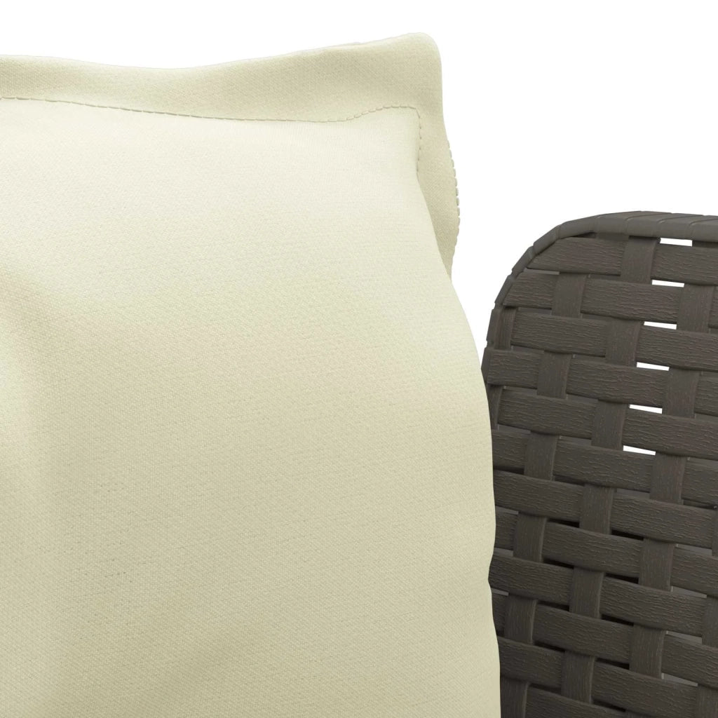 Poltrona a 1 Posto con Cuscini Aspetto Rattan PP Grigio Chiaro 8011880