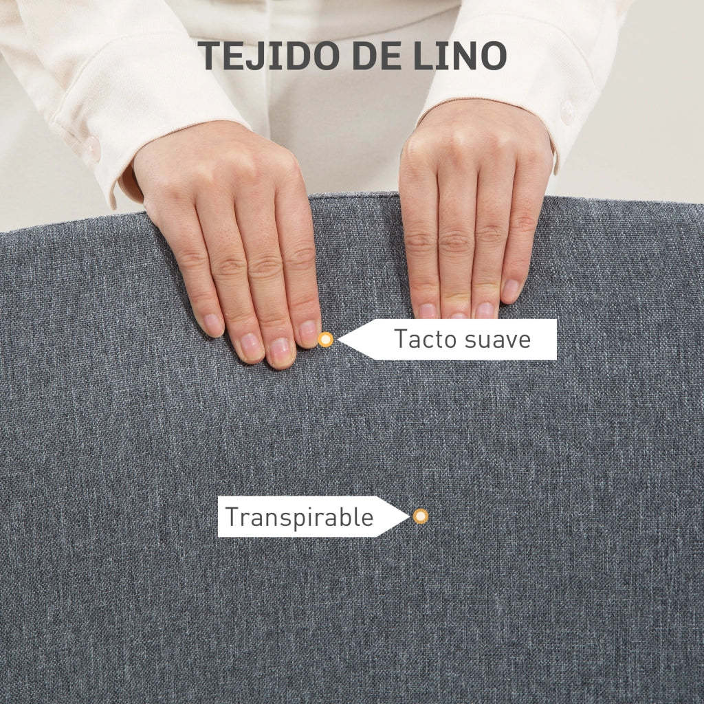 Sedia da Ufficio con Ruote e Schienale Regolabile ¨C Zephmum ¨C Grigio 53x43x85-93 cm