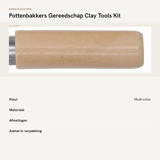 Kit di lavorazione della creta a 4 pezzi - Forbici per creta - Lame in acciaio inossidabile - Manico in legno - Leggero - Per la lavorazione della creta e DIY - Strumenti per la creta