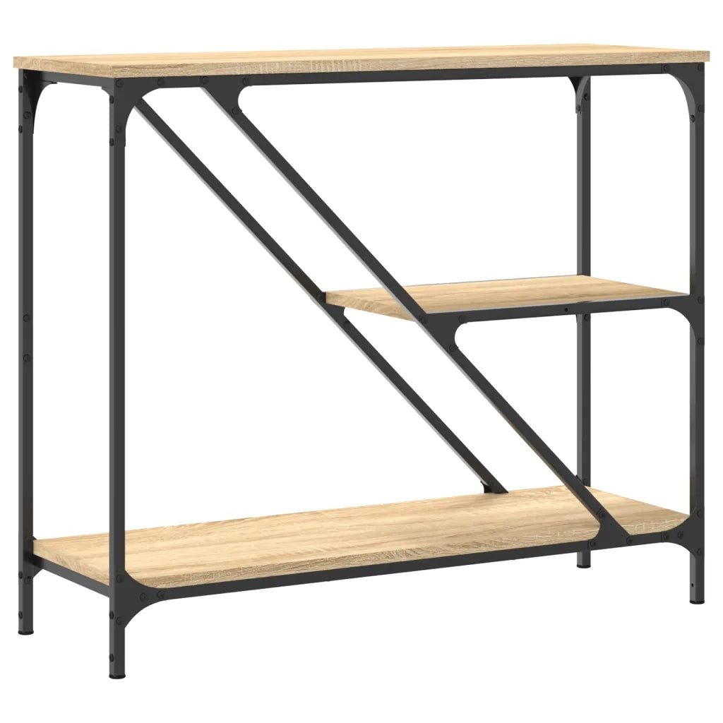 Tavolino Consolle-Tavolino da soggiorno-Tavolo Rovere Sonoma 88,5x30x75 cm Legno Multistrato