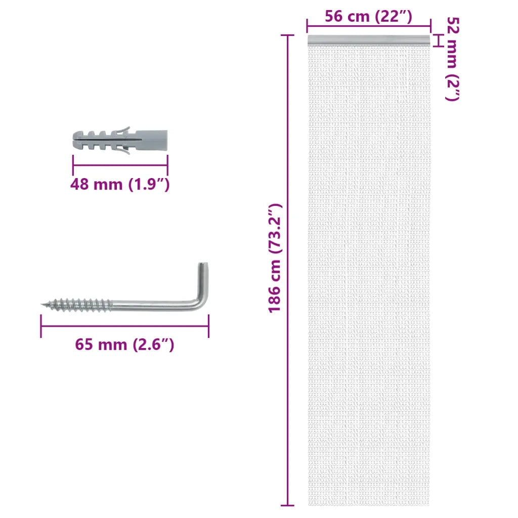 Zanzariera da Porta a Catena 56x186 cm in Alluminio 4010006