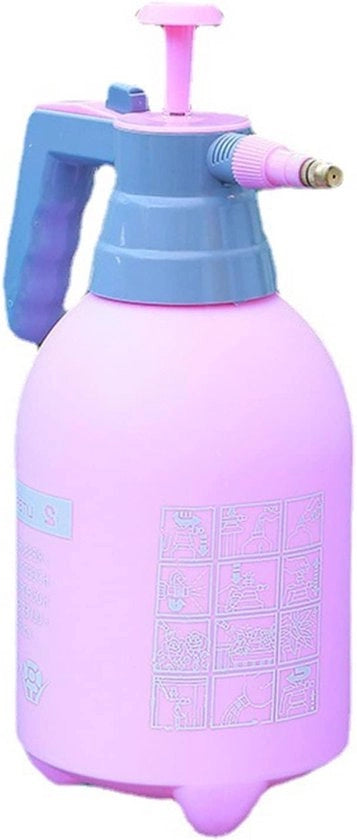Sproeifles in plastica - Giocatore d'acqua - Raffreddatore d'acqua - Alta pressione d'aria - Bottiglia di spruzzo compatta - Regolabile - Adatto a tutte le attività di giardinaggio - 2L - Multifunzionale - Rosso