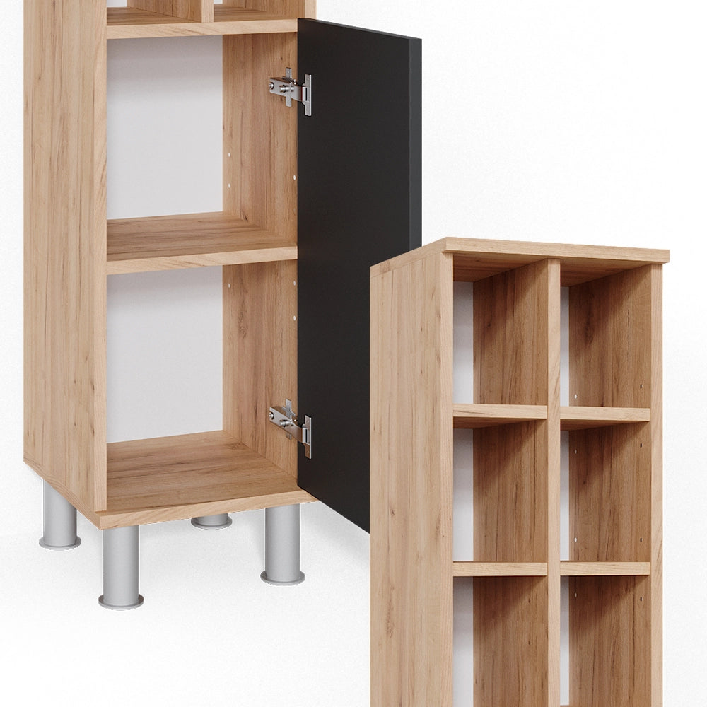 Mobiletto bagno Fynn Antracite 30 x 130.6 cm porta grande Vicco