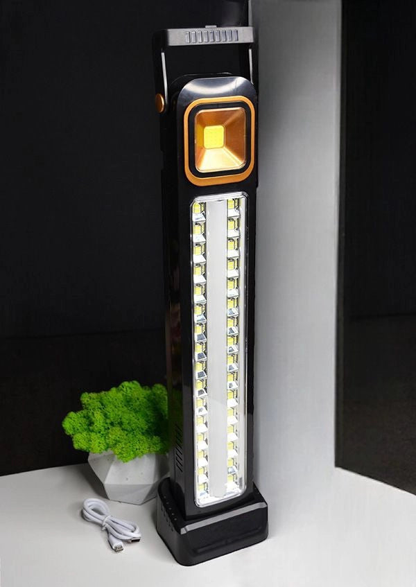 TORCIA PORTATILE LAMPADA DI EMERGENZA RICARICABILE USB SOLARE 32 LED SOLARE