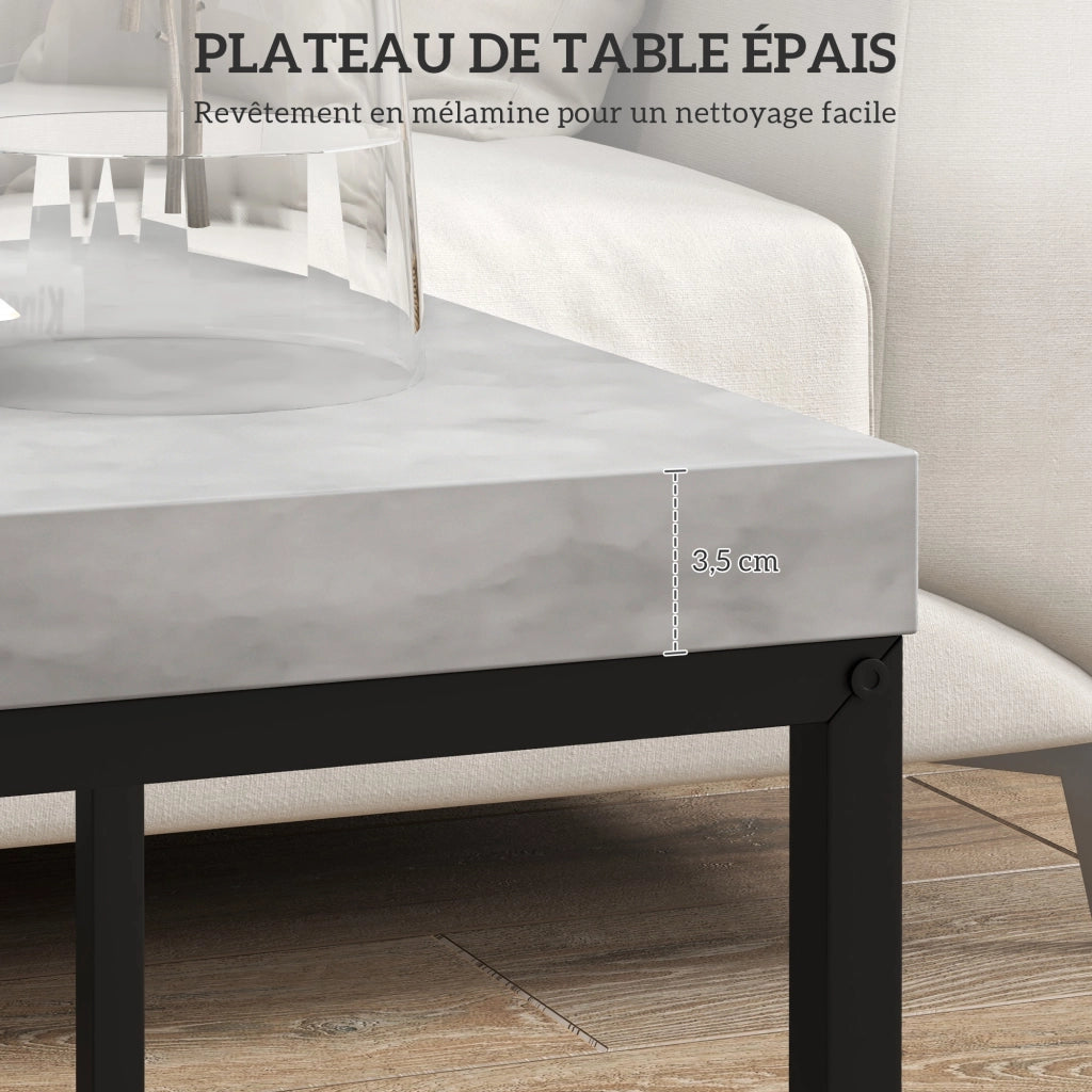 Tavolino da salotto ¨C zephmum ¨C grigio metallo legno