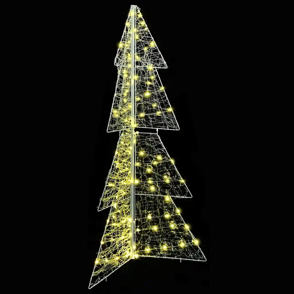 Albero di Natale con 160 LED Bianco caldo 150 cm Acrilico