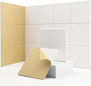 Pannelli acustici autoadesivi 18 pezzi - alta densità - decorazione per parete - trattamento acustico