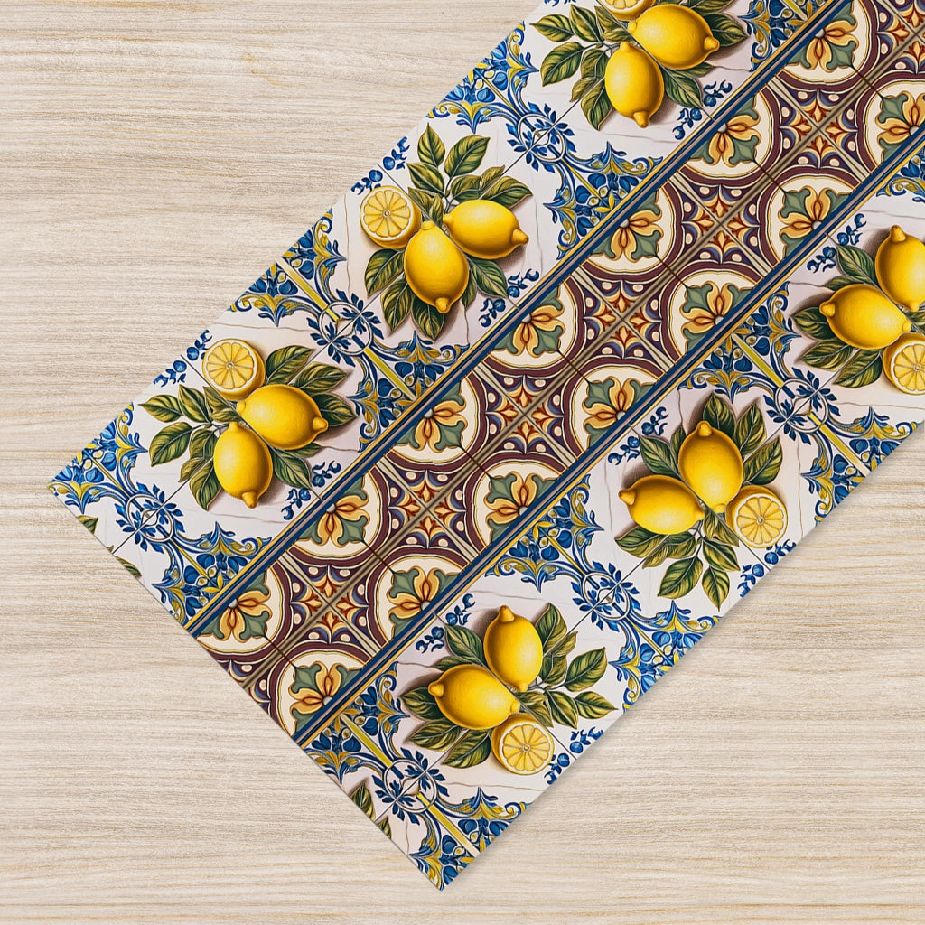 Tappeto Cucina Antiscivolo Made in Italy Passatoia Antimacchia Multiuso Corridoio Soggiorno Lavabile in Lavatrice - 50x450 - 164Lemonade