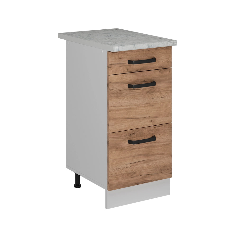 Vicco Mobiletto base per cucina Quercia dorata 40 cm PL Marmo