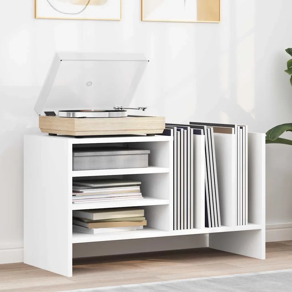 Mobile porta vinili Bianco 78.5 x 35 x 45 cm Legno multistrato CFW7663871