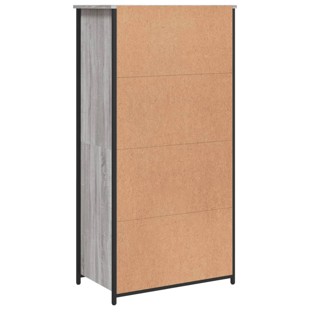 Buffet credenza cassettiera armadio mobile contenitore organizer cucina soggiorno salotto rovere Sonoma alto 62 x 36 x 121,5 cm legno ingegnerizzato grigio 02_0035386