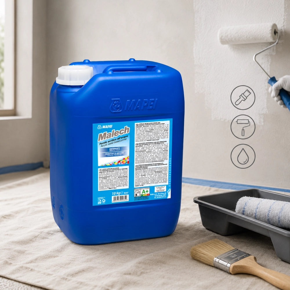Mapei malech fondo acrilico all'acqua per superfici murali 10 kg
