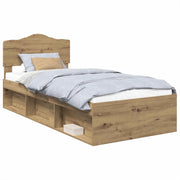 Letto singolo | Letto per adulti | Struttura del letto Rovere Artigianale 100 x 200 cm