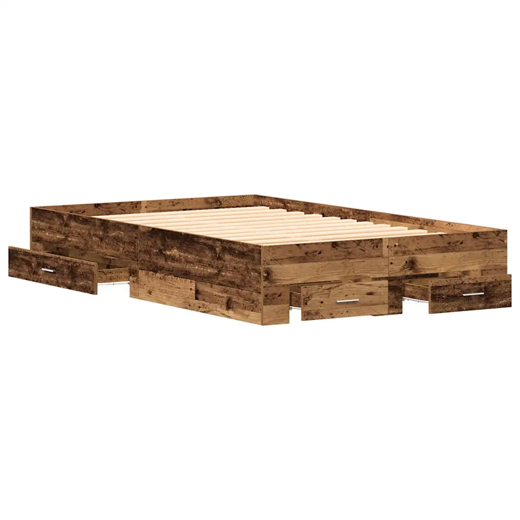 Struttura del letto con cassetto Legno vecchio 120 x 190 cm 3333978