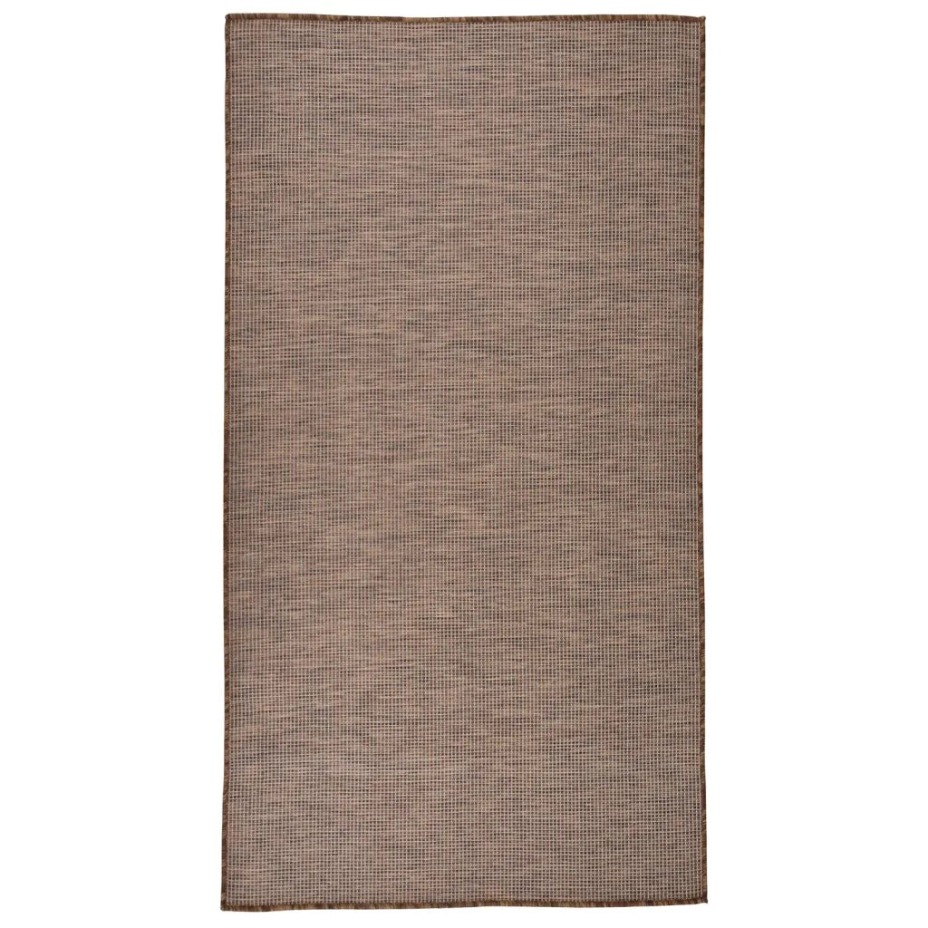 Tappeto da Esterni a Tessitura Piatta 80x150 cm Marrone cod mxl 65043