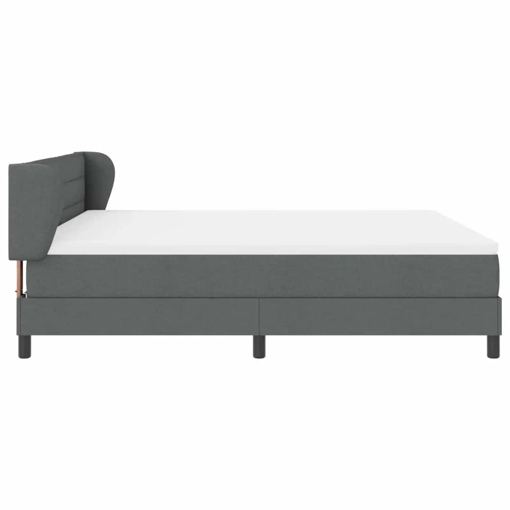Letto a molle con materasso Grigio scuro 180 x 200 cm Tessuto 3339976
