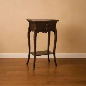 Porta telefono in legno classico mod francesino colore noce scuro