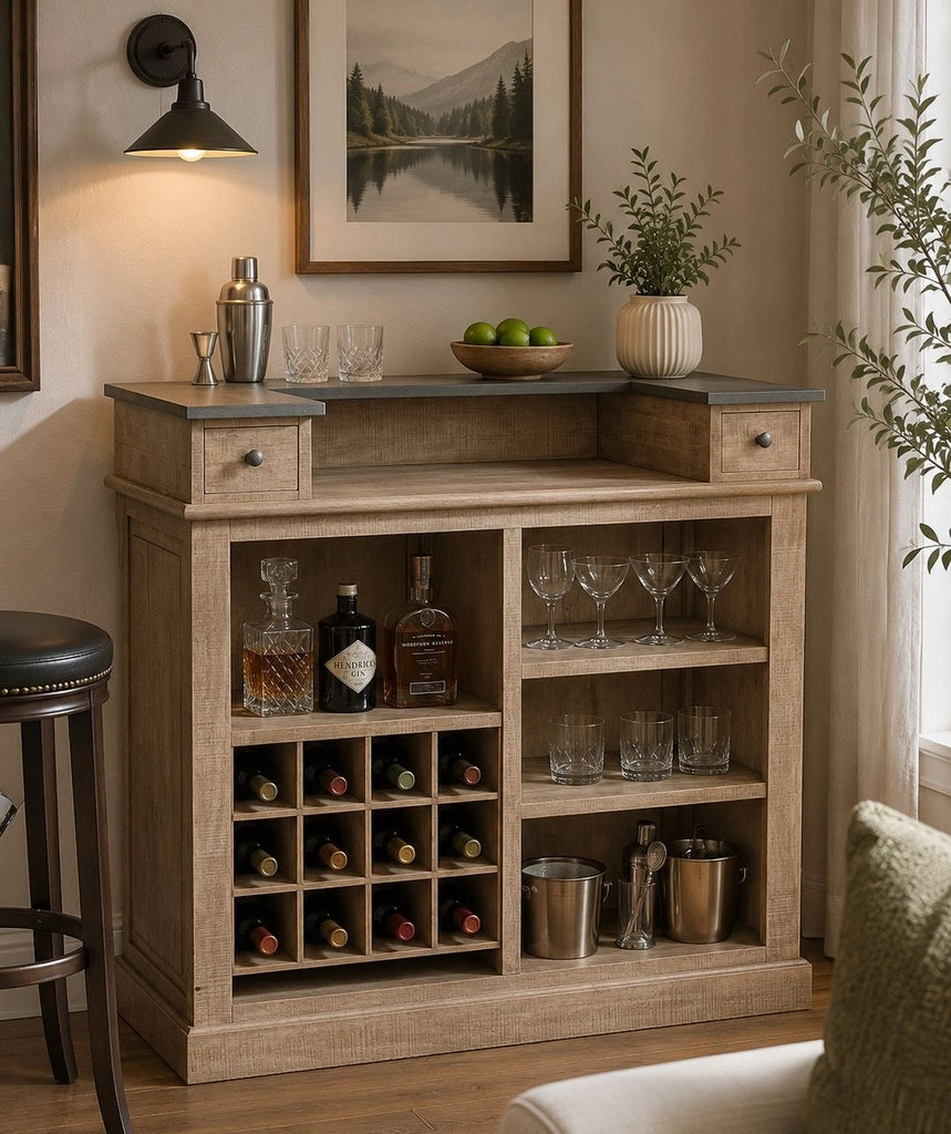 Bar in legno marrone 101x50x120h cm