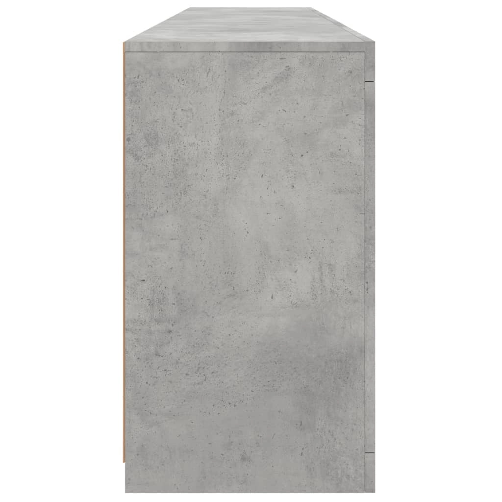 Buffet credenza cassettiera armadio mobile contenitore organizer per cucina soggiorno salotto con luci LED 181,5 x 37 x 67 cm grigio 02_0029988