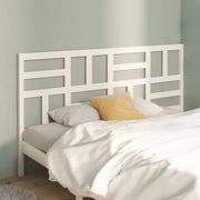 Testiera per Letto-Testata-Testiera Decorativa Bianca 206x4x104 cm Legno Massello di Pino 487328