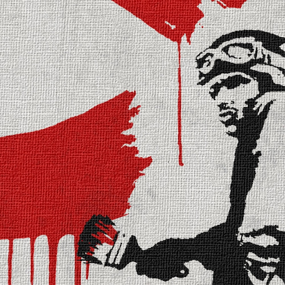 BANKSY - CND SOLDIERS - Quadro Canvas su telaio in legno Misura: 80x80 cm