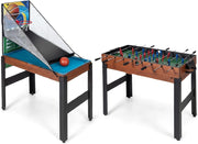 15 in 1 Set da Tavolo da Gioco Combo, Tavolo Multigioco Basket Calcetto Hockey Biliardo Ping Pong Bowling Shuffleboard ecc, Set Combinato per Giochi Multipli per Bar Casa Ufficio