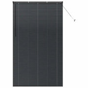 Tendaggi a Veneziana | Tenda a lamelle Nero 220 x 130 cm Alluminio