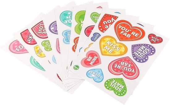 Decorazioni per Finestre - Stickers con Disegni di Cuori - Per Ramen e Specchi - Facili da Applicare e Rimuovere - Reutilizzabili - Decorazioni Stazionarie