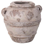 Vaso decorativo color pietra, 38x34x34h cm