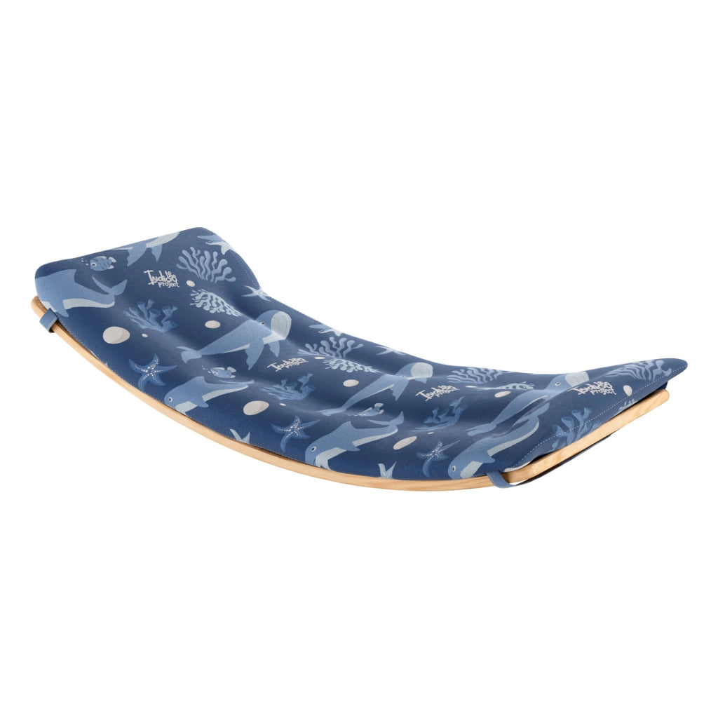 Wobly - Balance Board Montessoriana con cuscino tavola da equilibrio per bambini dai 3 anni 85x30 cm in legno
