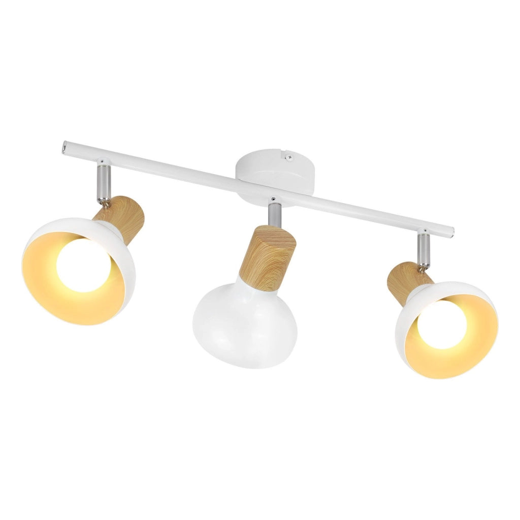 ZMH Faretto da soffitto LED neri E14 plafoniera orientabile 3 fiamme in metallo
