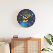 Orologio da Parete Oro e Blu Ã˜29,5 cm Polistirene e Vetro