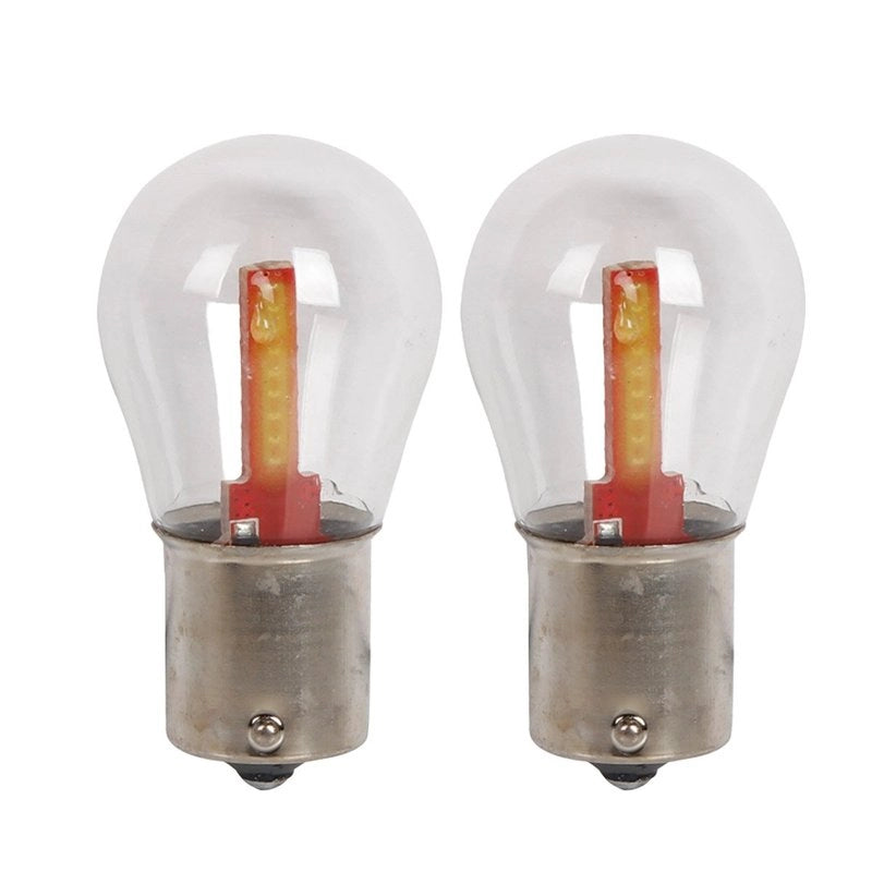 2x Lampada LED BA15s S25 P21W COB 12V 24V 300lm 1.7W Bianco Freddo H50mm