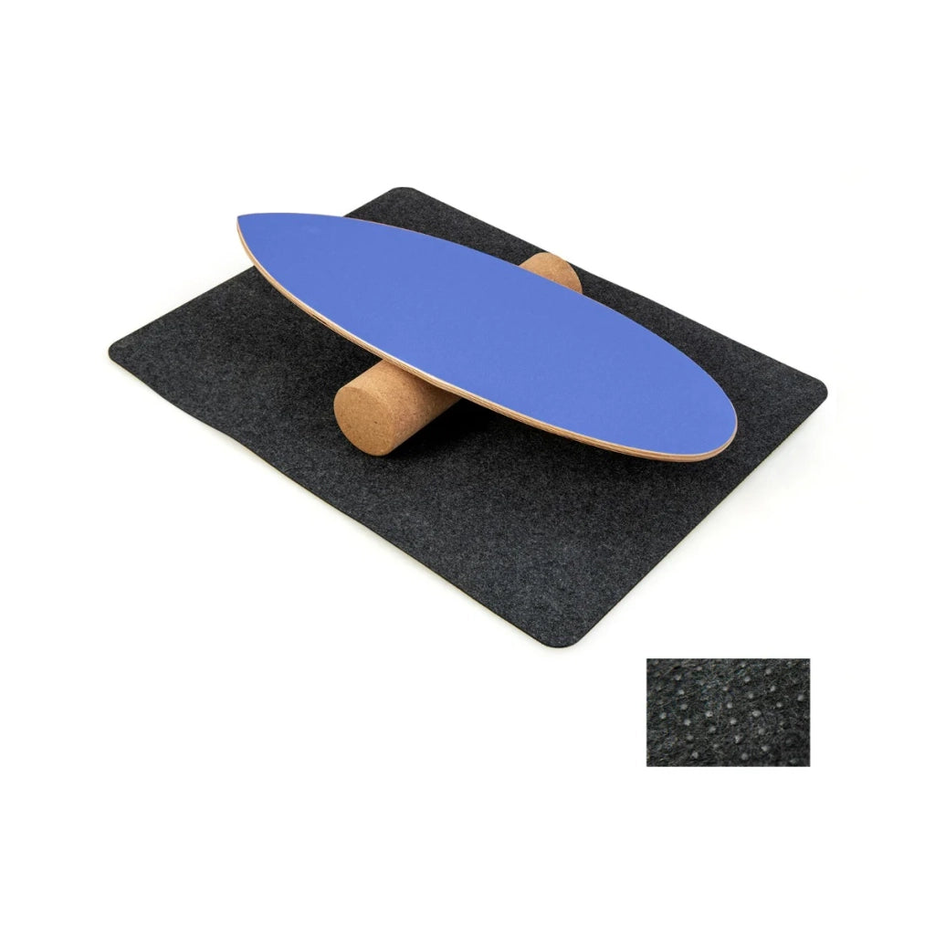 Balance board in legno 75 x 25,5 cm allena l'equilibrio e la coordinazione design moderno in legno blu naturale 20_0012030
