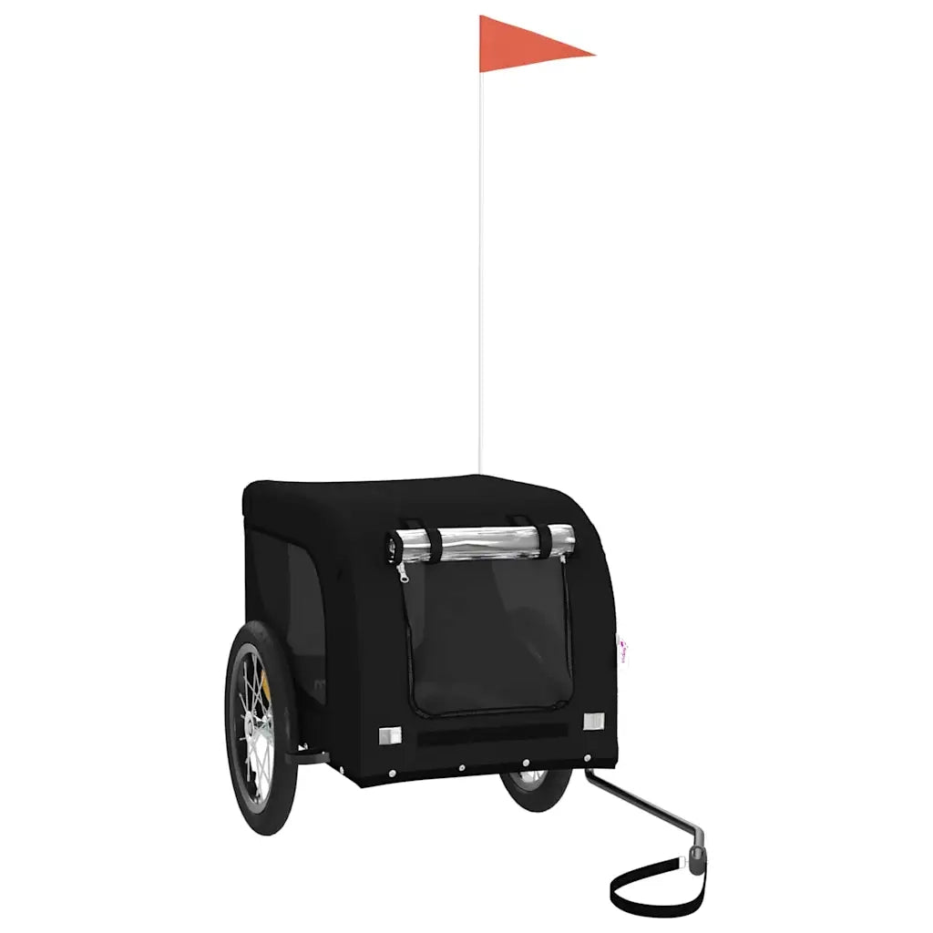 Rimorchio da Bici per Animali Nero Oxford e Ferro CFW6521326