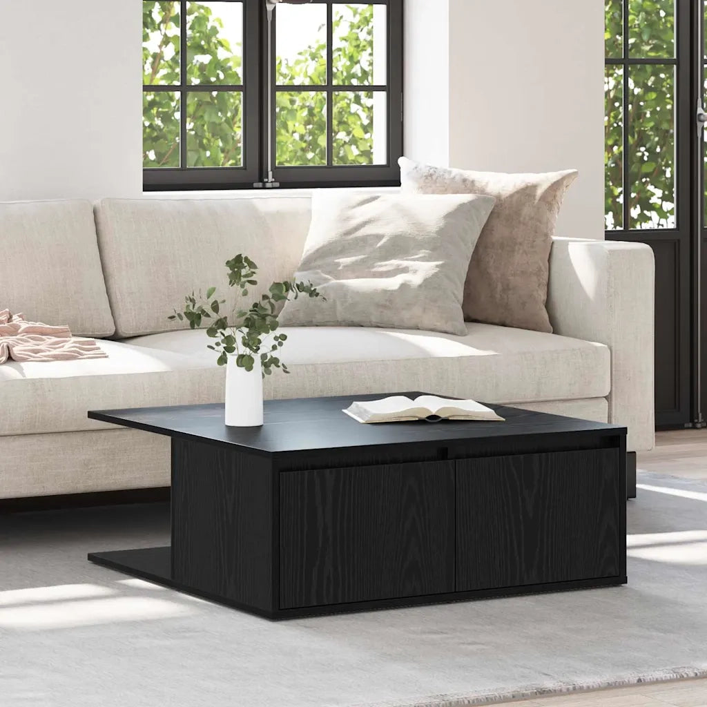 Tavolino da salotto Rovere nero 80 x 80 x 31 cm 875488