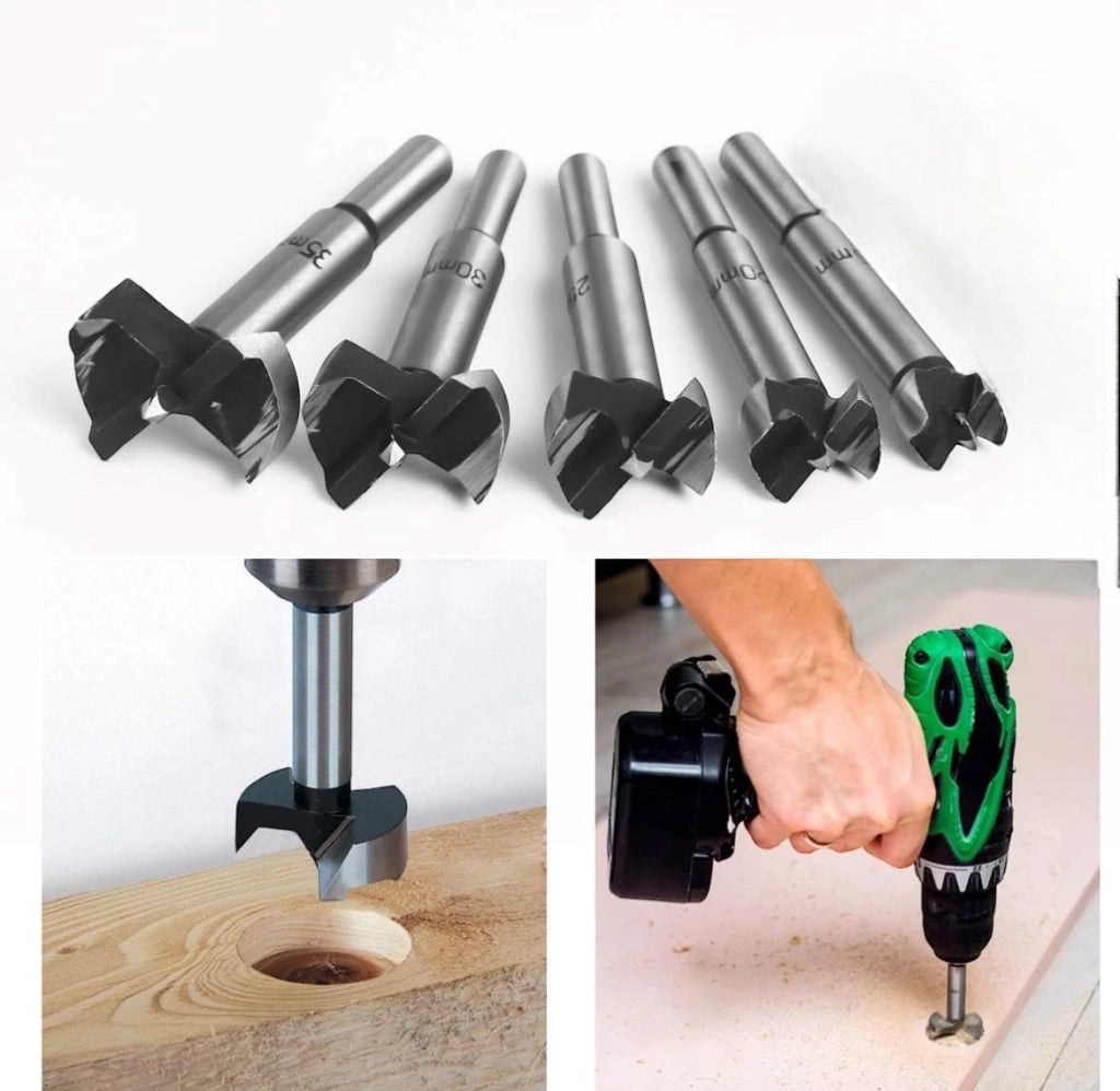 Set 5 Frese Legno Per Scanalare Rifilare Scanalature Fresatrice Gambo Da 6 a 8 -80257
