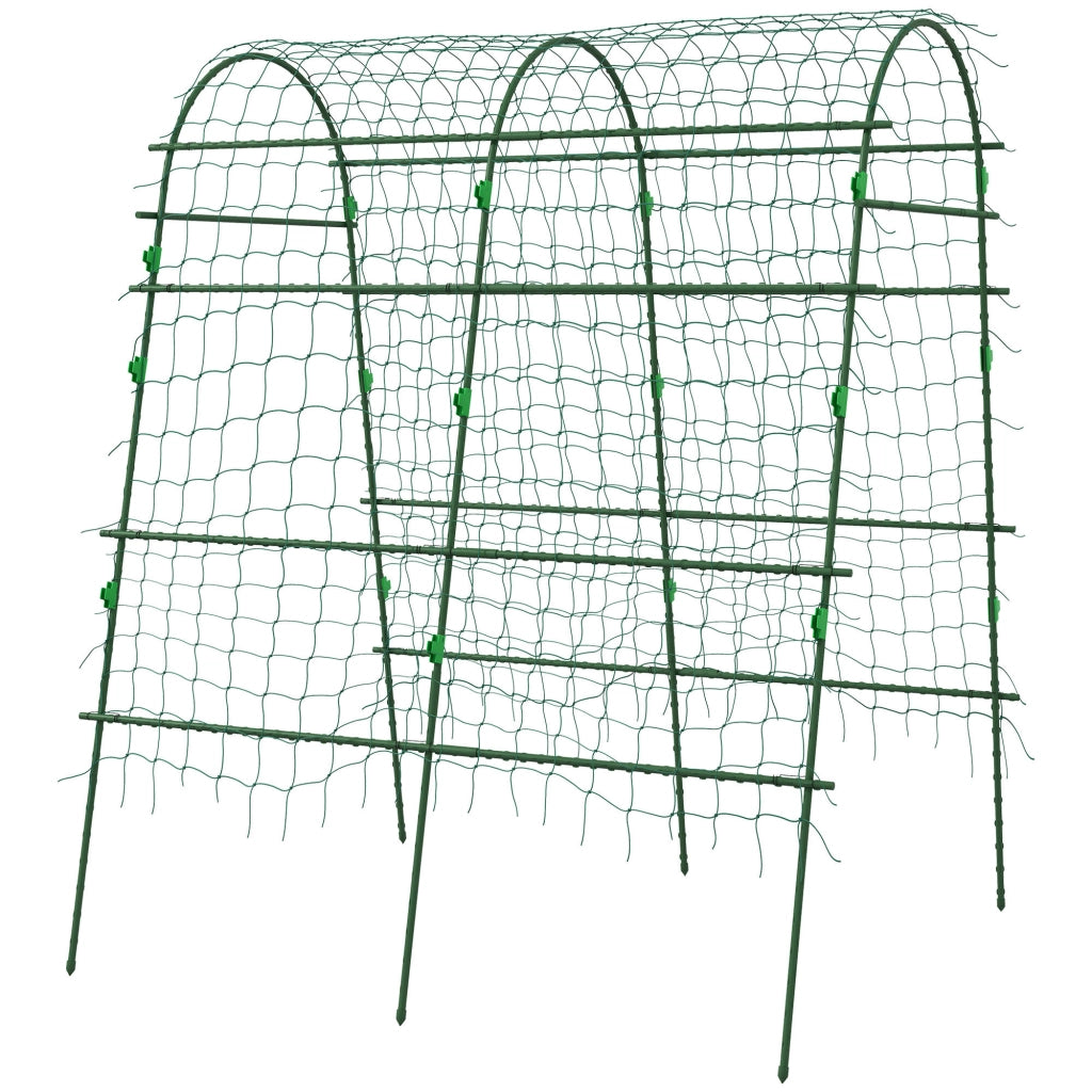 Arco Reticolato per Piante Rampicanti ¨C zephmum ¨C Verde Acciaio 206 cm