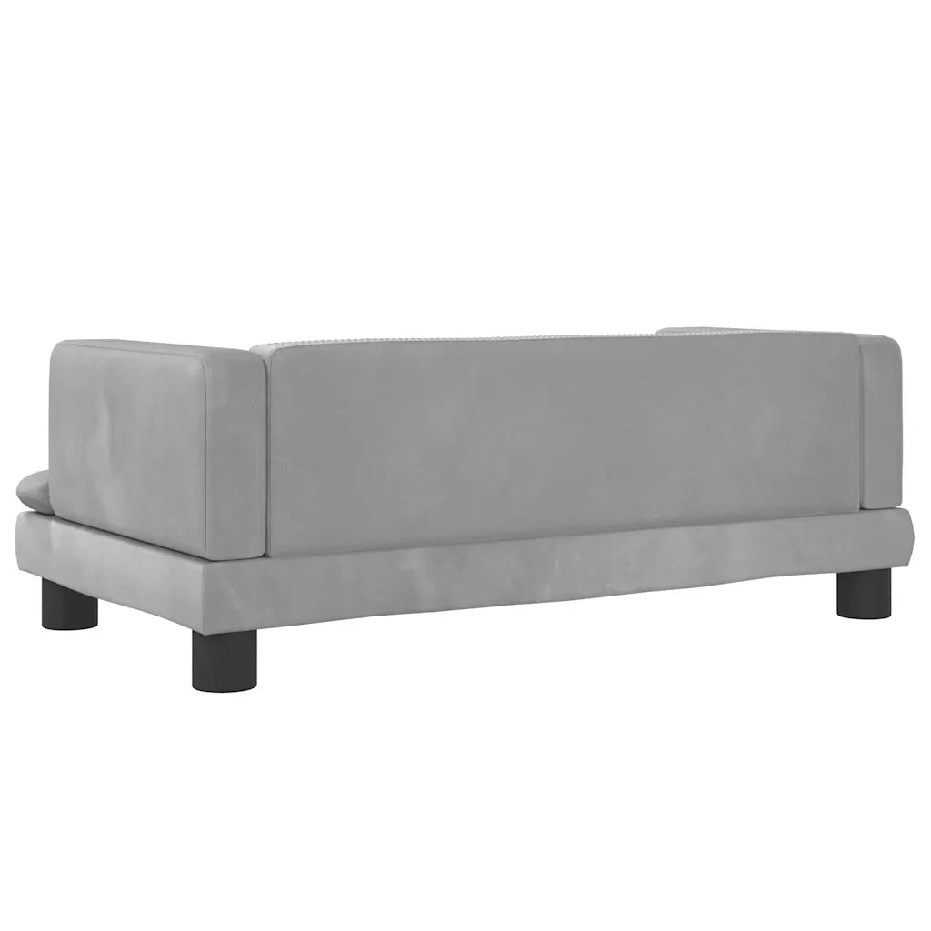 Lettino per Cani Grigio Chiaro 80x45x30 cm in Velluto 171895
